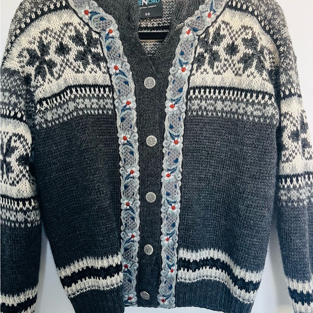 Vintage NORDSTRIKK Cardigan Sweater Scandinavian Style Size M